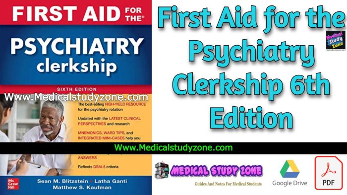 First aid for the psychiatry clerkship