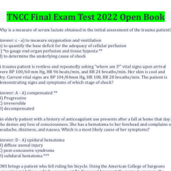 Tncc 8th edition test questions and answers